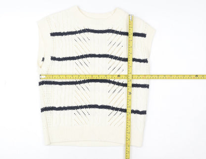 Womens UK Size S Marks and Spencer Ivory Vest Jumper