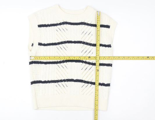 Womens UK Size S Marks and Spencer Ivory Vest Jumper