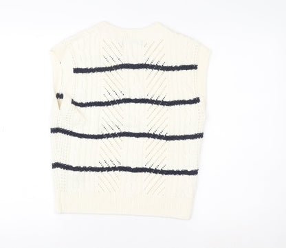 Womens UK Size S Marks and Spencer Ivory Vest Jumper