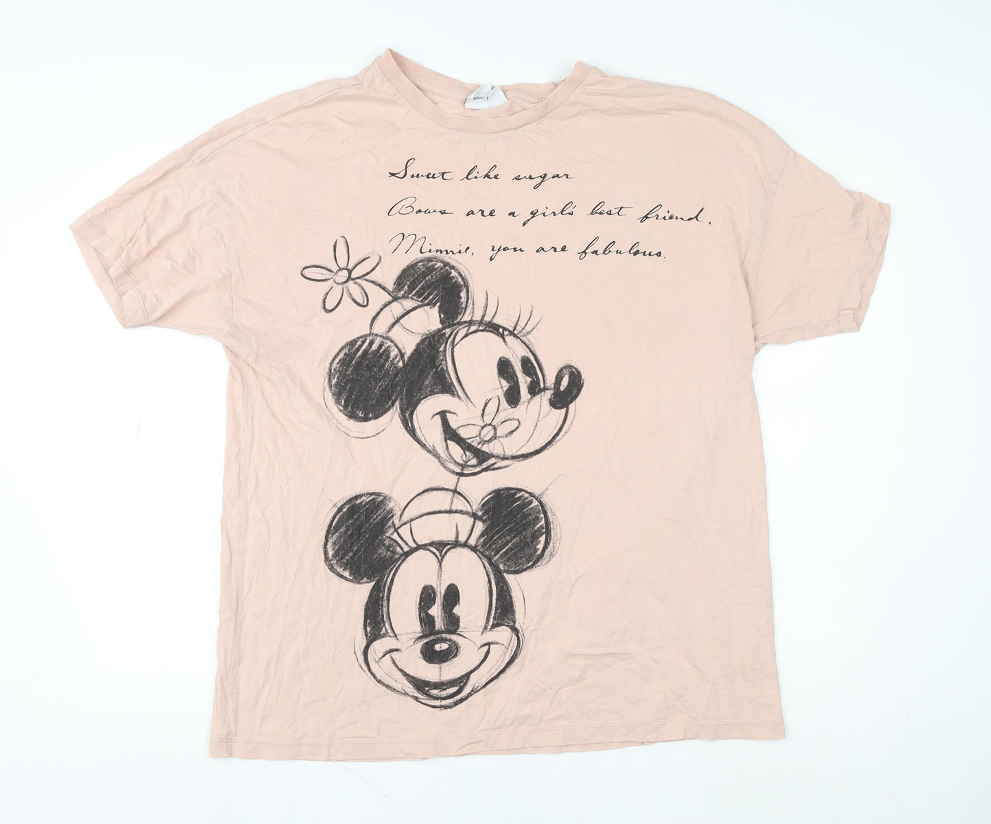 Primark Disney Women Pink Minnie Mouse T-Shirt Nightshirt L