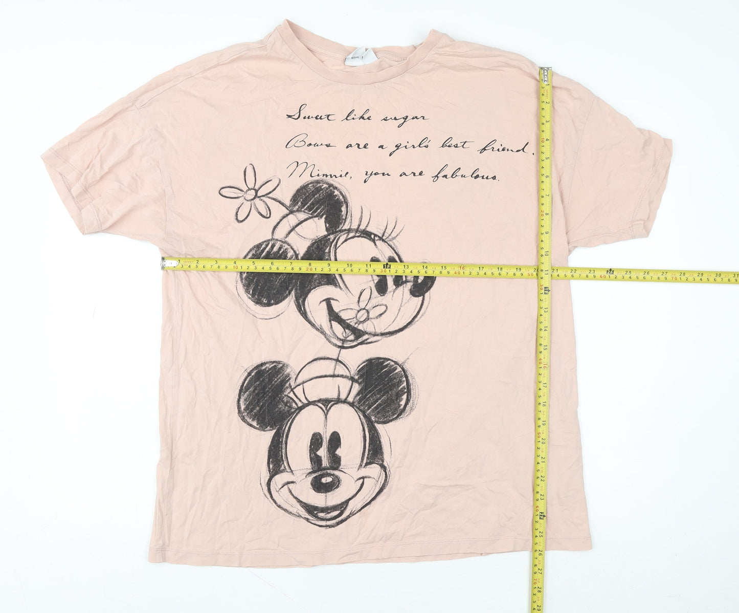 Primark Disney Women Pink Minnie Mouse T-Shirt Nightshirt L