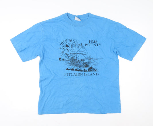 Womens UK Size M Cloud Blue Basic T-Shirt
