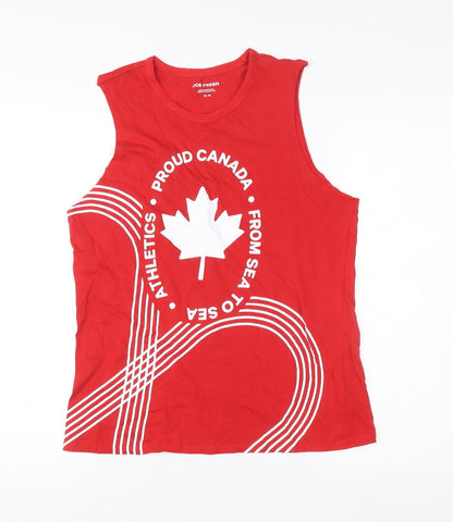 Mens UK Size M Joe Fresh Red  T-Shirt