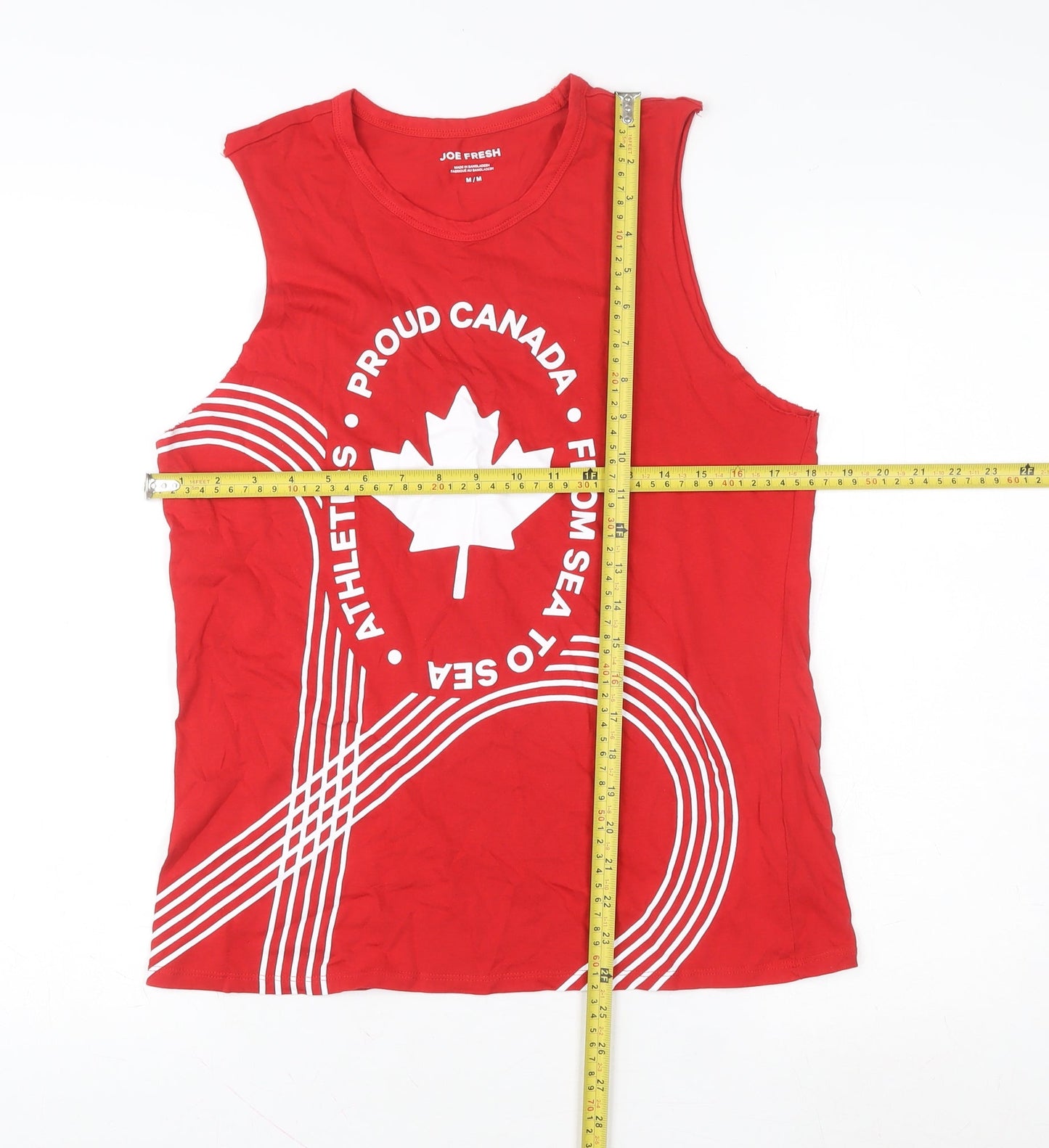 Mens UK Size M Joe Fresh Red  T-Shirt