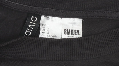 Smiley Originals Men's Black 1972 Retro Graphic T-Shirt L