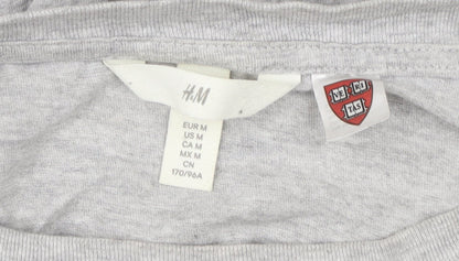 Womens UK Size 12 H&M Grey Basic T-Shirt