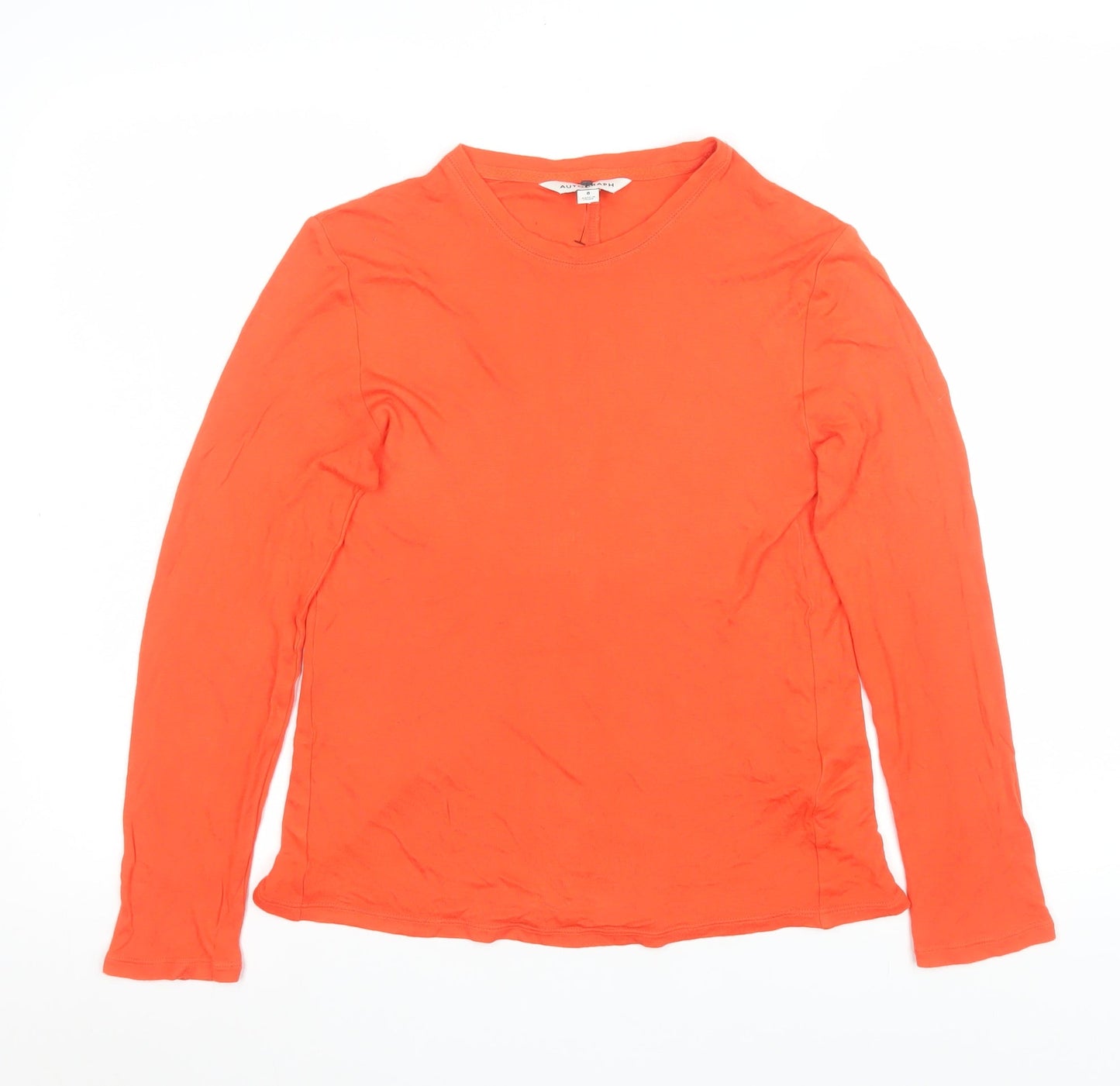 Womens UK Size 8 Marks and Spencer Orange Basic T-Shirt