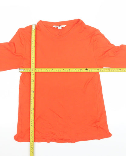 Womens UK Size 8 Marks and Spencer Orange Basic T-Shirt