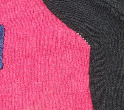 Nike Teens Black Pink Colourblock Pullover Sweatshirt L 152-158cm