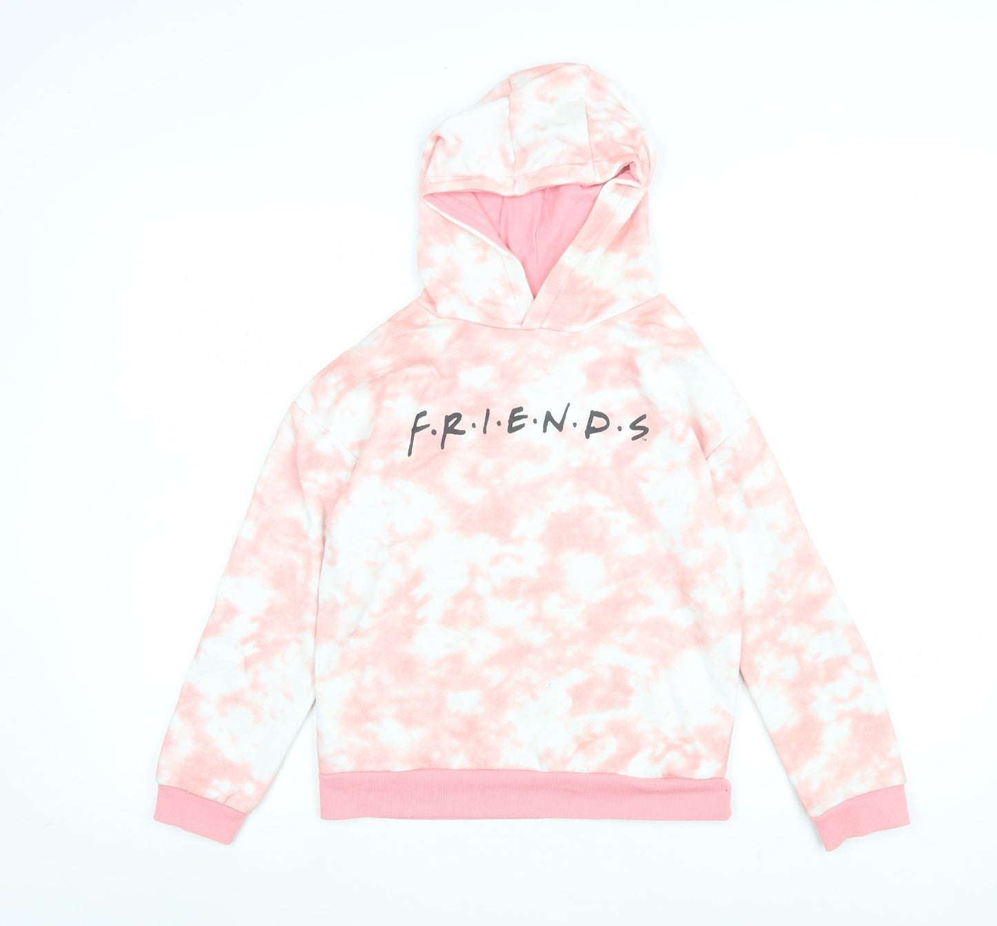 Girls Friends Pink Tie-Dye Pullover Hoodie 8 Years Cotton Blend
