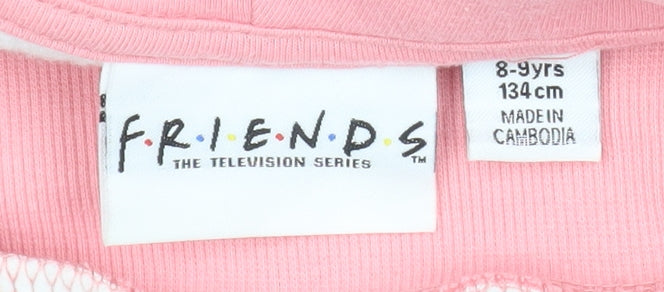Girls Friends Pink Tie-Dye Pullover Hoodie 8 Years Cotton Blend