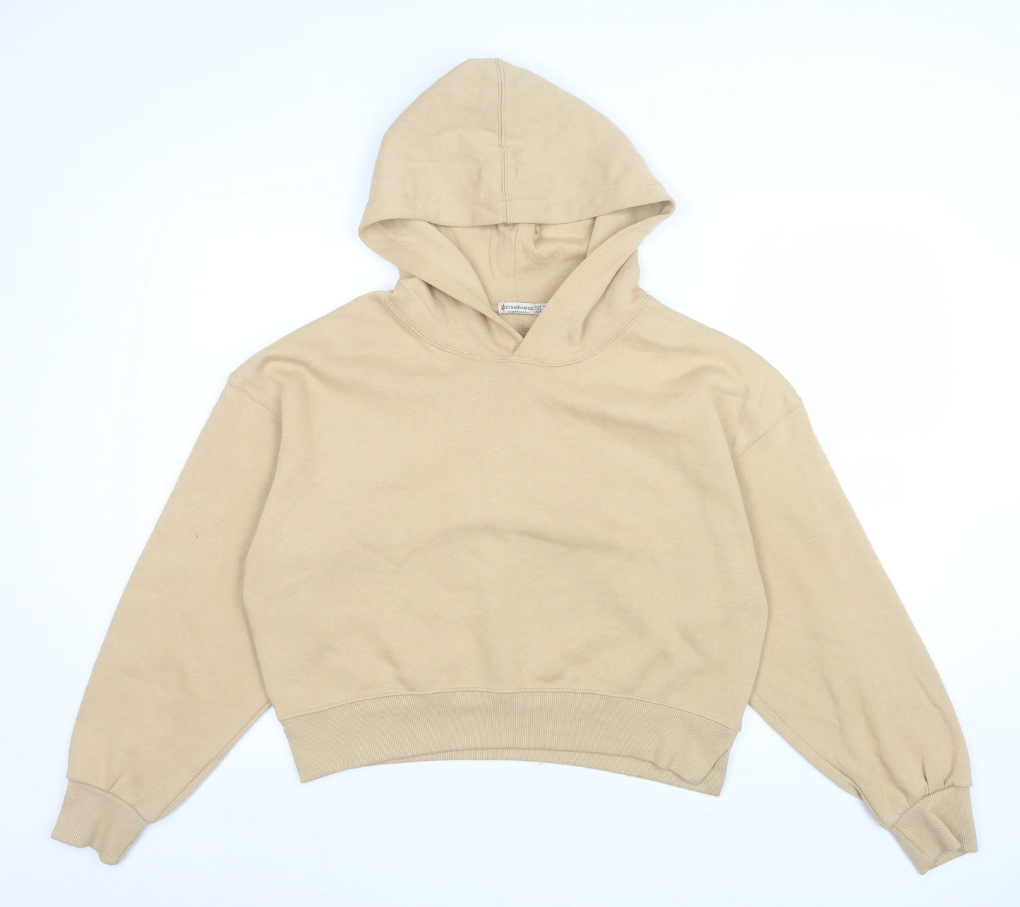 Womens UK Size 12 Stradivarius Beige Pullover Hoodie