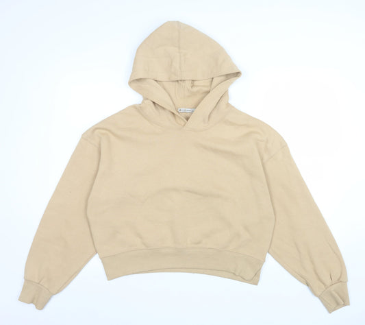 Womens UK Size 12 Stradivarius Beige Pullover Hoodie