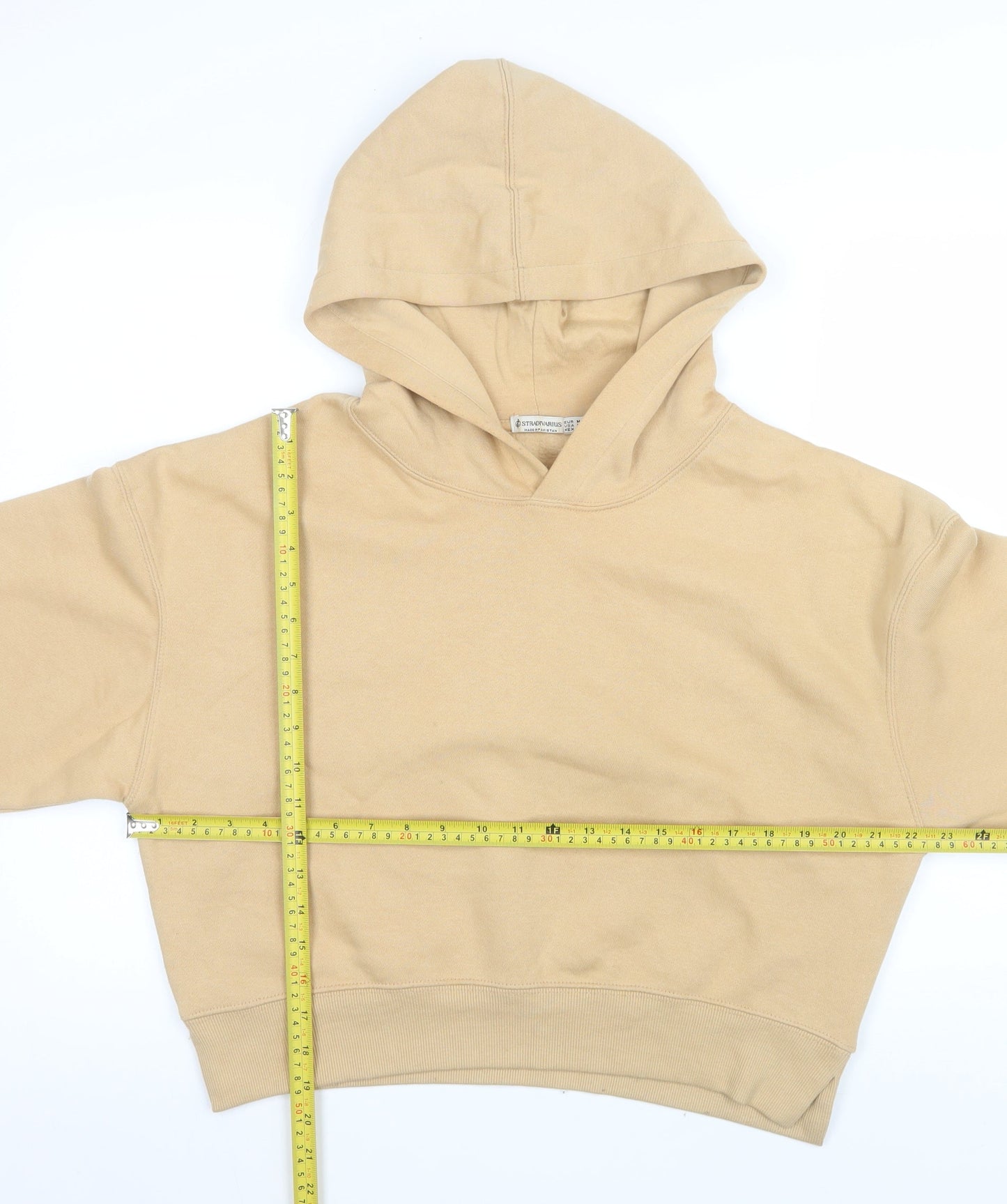 Womens UK Size 12 Stradivarius Beige Pullover Hoodie