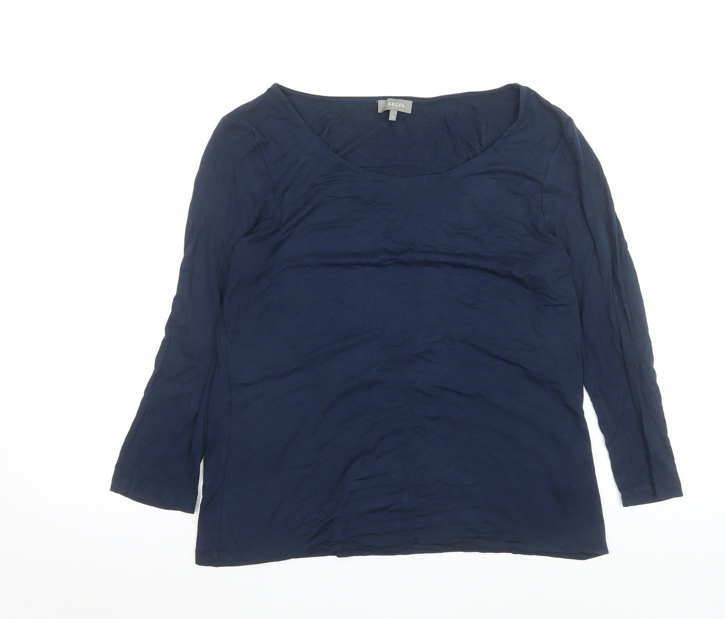 Jaeger Women's Blue 3/4 Sleeve Basic Blouse Size M