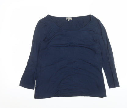 Jaeger Women's Blue 3/4 Sleeve Basic Blouse Size M