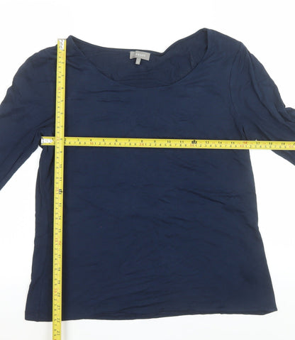 Jaeger Women's Blue 3/4 Sleeve Basic Blouse Size M