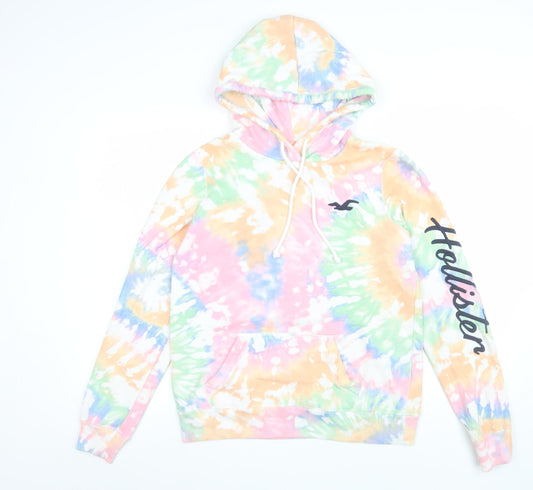 Hollister Womens Multicoloured Tie-Dye Pullover Hoodie Size S