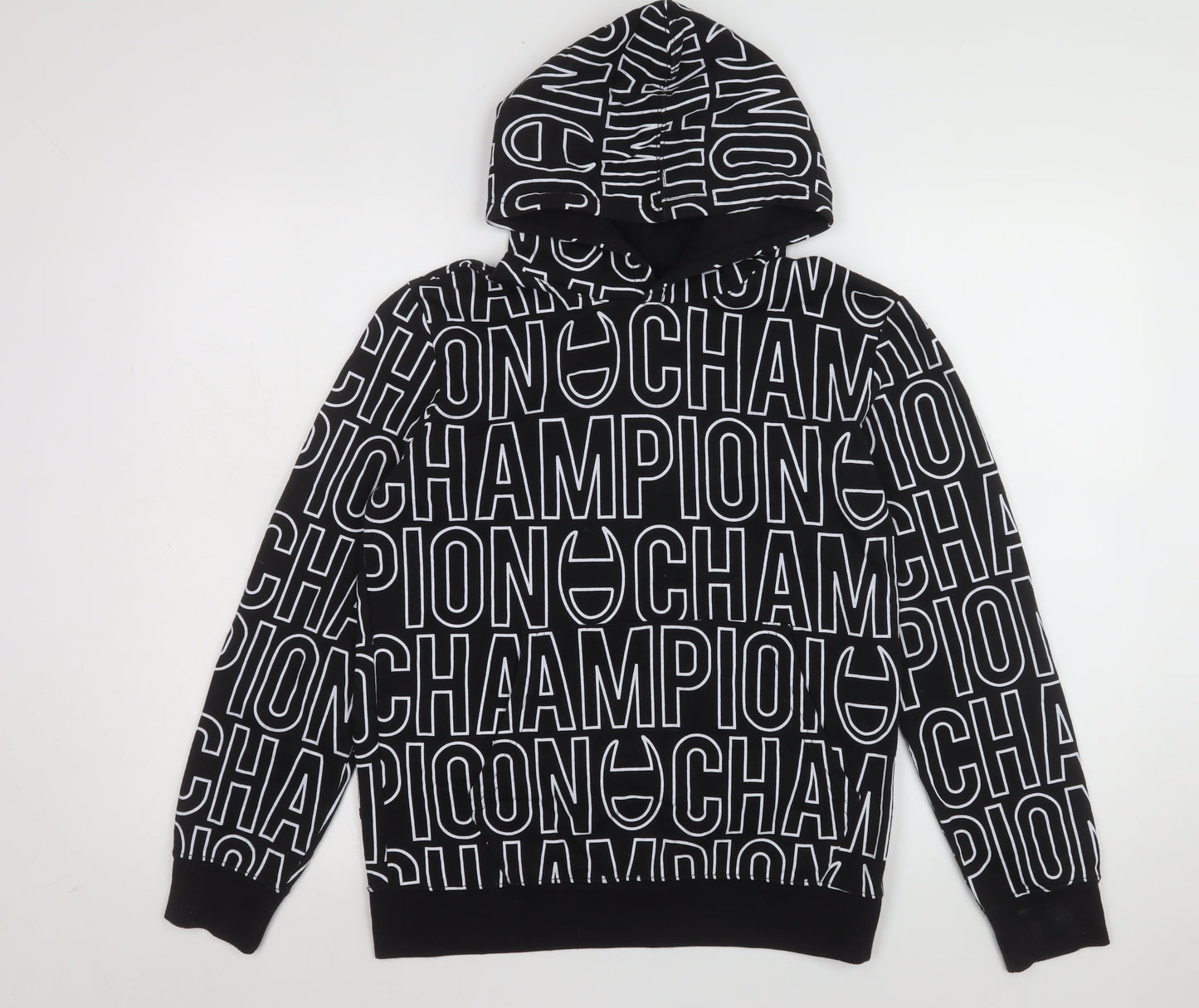 Boys UK Size 13-14 Years Champion Black Pullover Hoodie