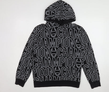 Boys UK Size 13-14 Years Champion Black Pullover Hoodie