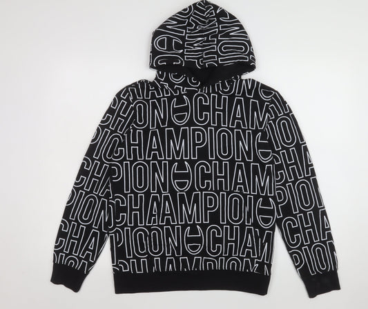 Boys UK Size 13-14 Years Champion Black Pullover Hoodie