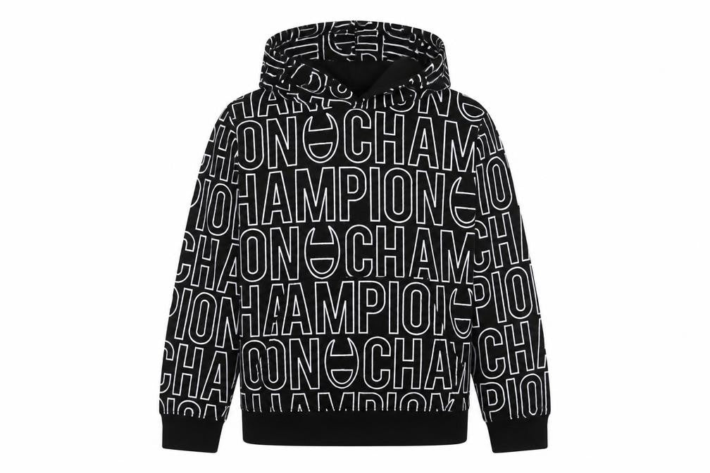 Boys UK Size 13-14 Years Champion Black Pullover Hoodie