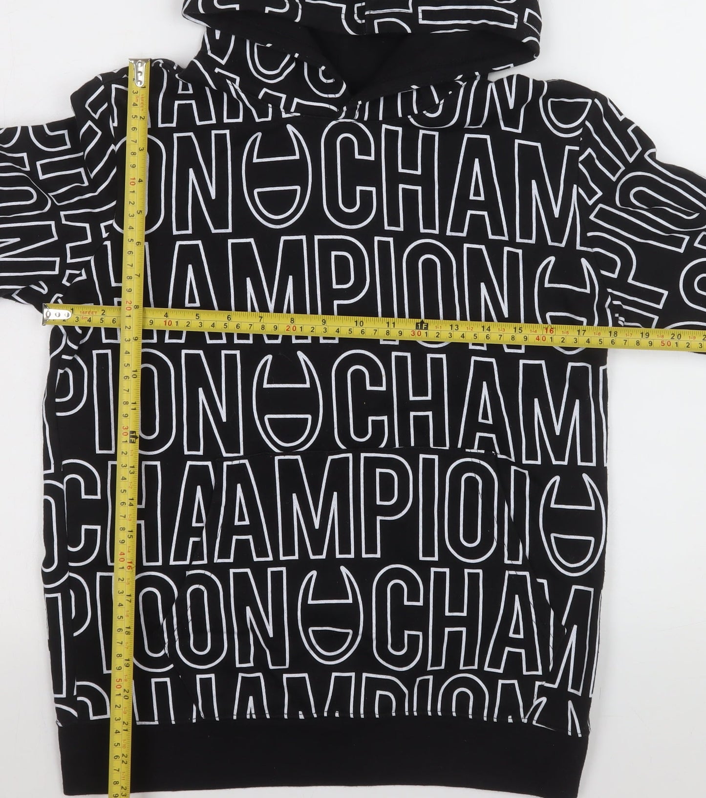 Boys UK Size 13-14 Years Champion Black Pullover Hoodie