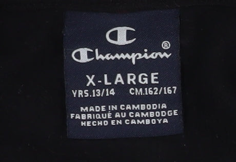 Boys UK Size 13-14 Years Champion Black Pullover Hoodie