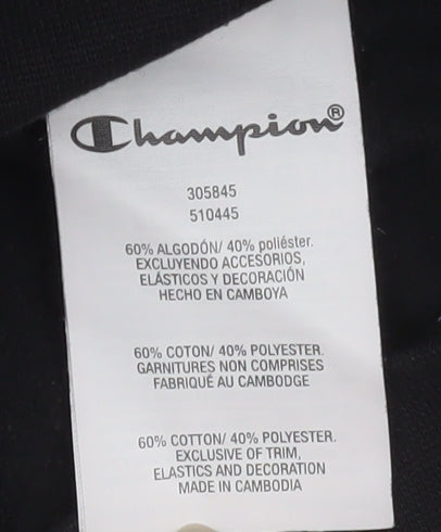 Boys UK Size 13-14 Years Champion Black Pullover Hoodie