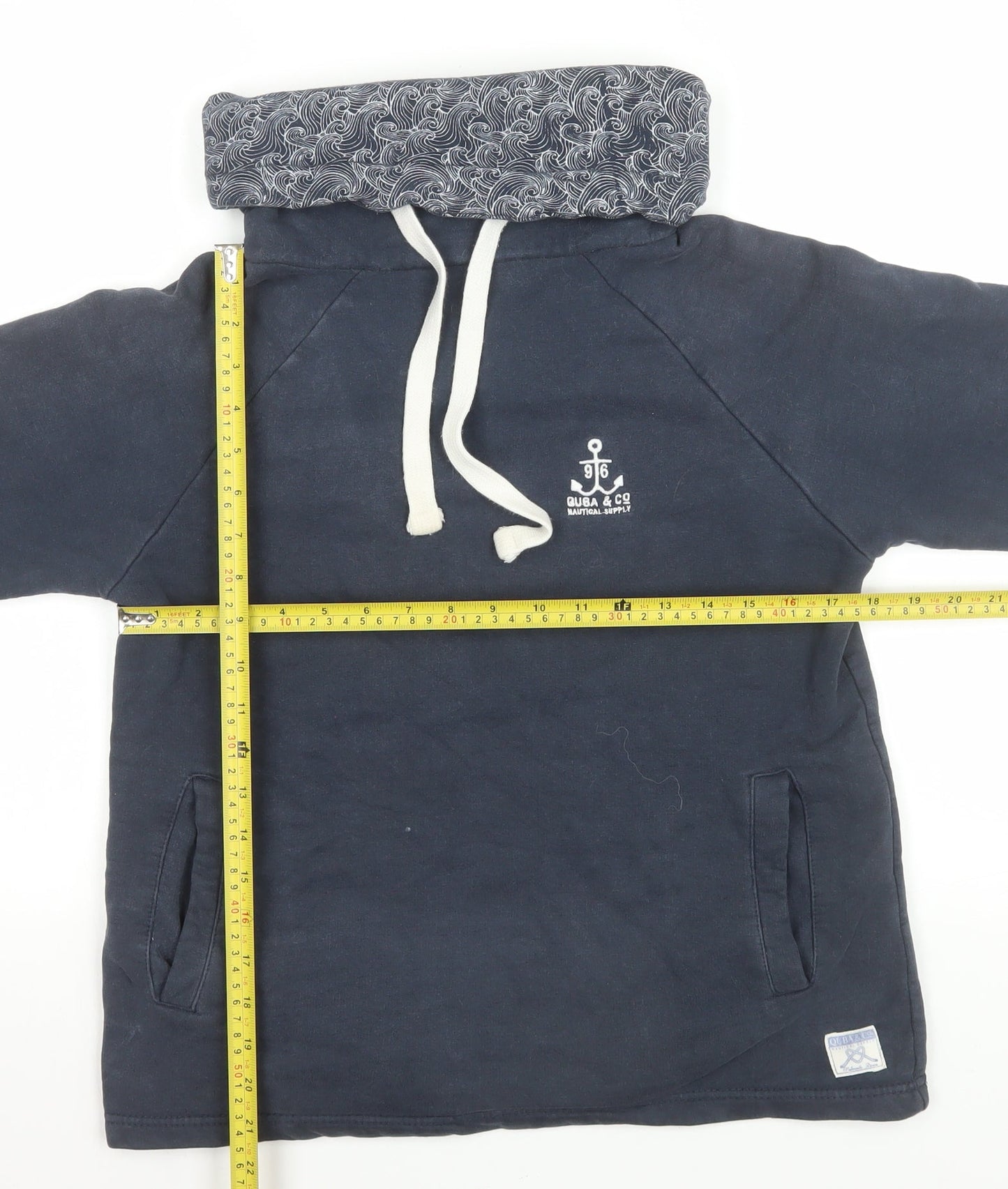 Womens UK Size 8 Quba & Co Blue Pullover Hoodie