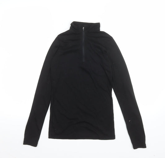 Peter Storm Womens Black Long Sleeve 1/4 Zip Activewear Top Size S