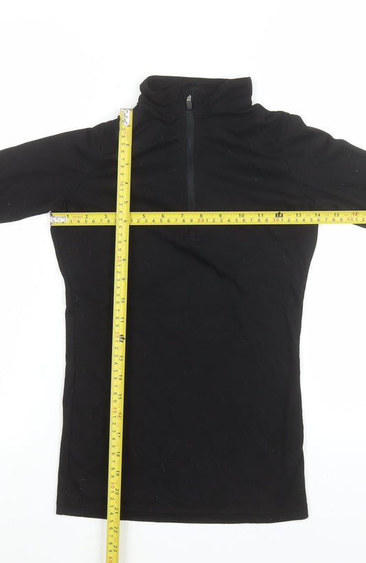 Peter Storm Womens Black Long Sleeve 1/4 Zip Activewear Top Size S