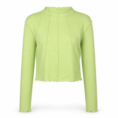 Womens UK Size L Urban Outfitters Green Cropped T-Shirt