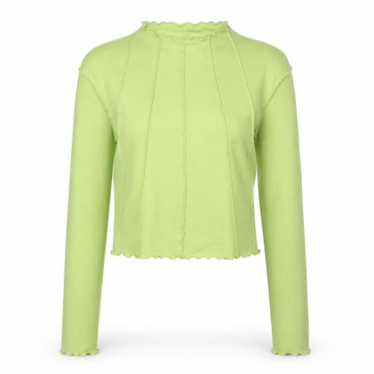 Womens UK Size L Urban Outfitters Green Cropped T-Shirt