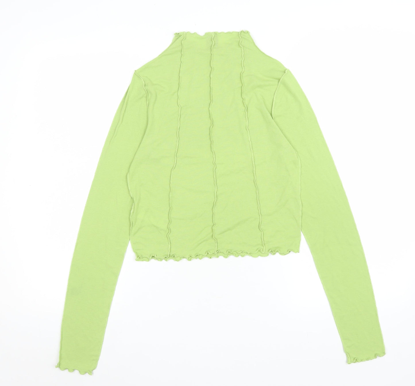 Womens UK Size L Urban Outfitters Green Cropped T-Shirt