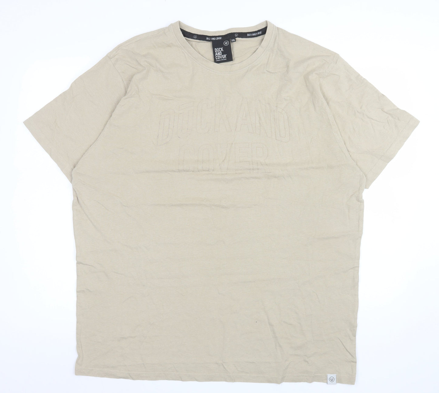 Duck and Cover Women’s Beige 2XL Cotton Short Sleeve T-Shirt