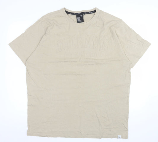 Duck and Cover Women’s Beige 2XL Cotton Short Sleeve T-Shirt