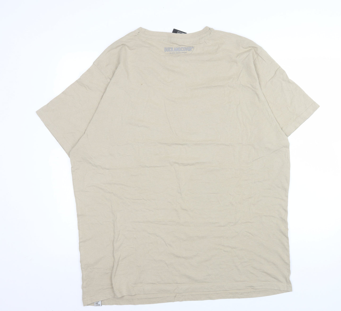 Duck and Cover Women’s Beige 2XL Cotton Short Sleeve T-Shirt