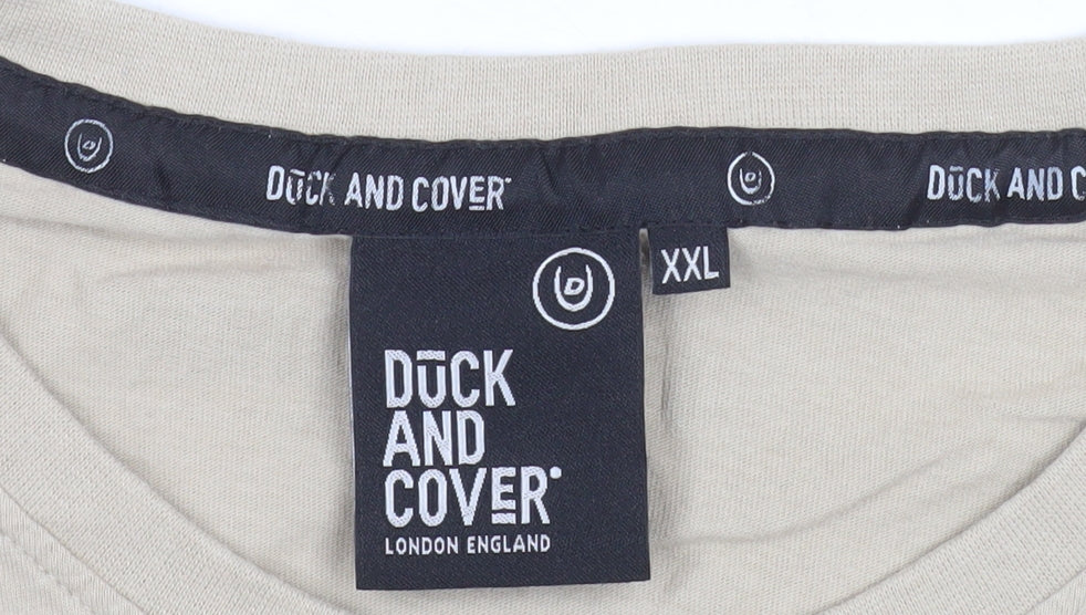 Duck and Cover Women’s Beige 2XL Cotton Short Sleeve T-Shirt