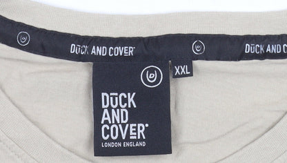 Duck and Cover Women’s Beige 2XL Cotton Short Sleeve T-Shirt