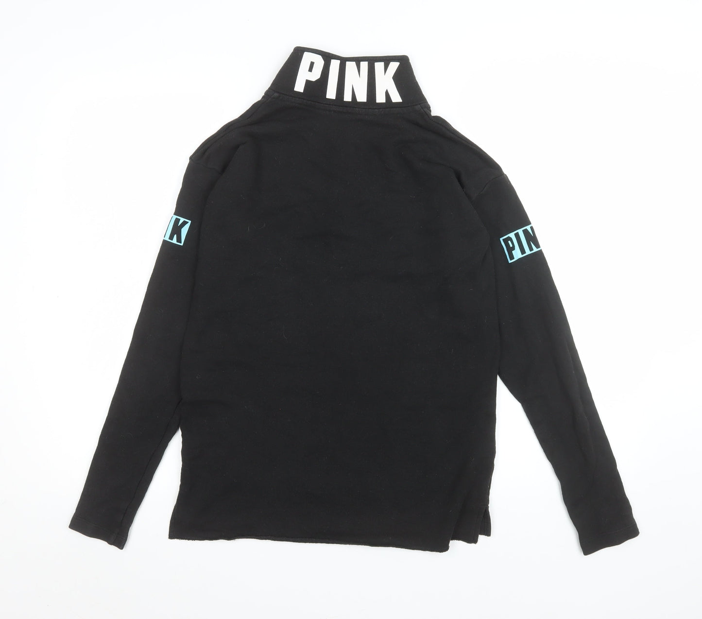 Womens UK Size XS Victoria's Secret PINK Black Pullover Sweatshirt