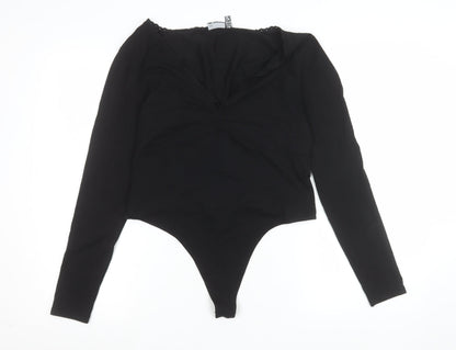 Womens UK Size 14 ASOS Design One-Piece Black Bodysuit