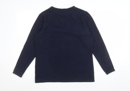 Mens UK Size 22 Marks and Spencer Blue  T-Shirt