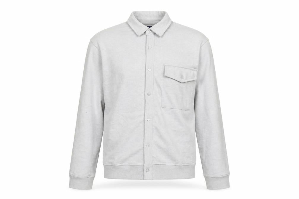 Harry Brown Men’s Grey Loose Fit Long Sleeve Button-Up Shirt Size S