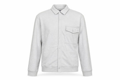 Harry Brown Men’s Grey Loose Fit Long Sleeve Button-Up Shirt Size S