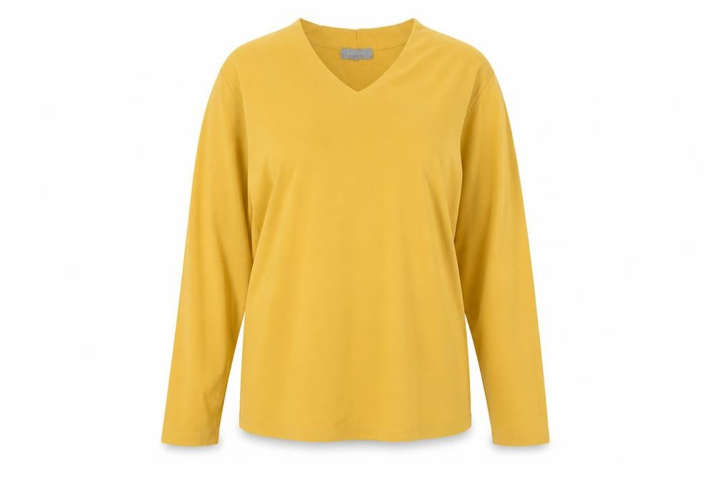 Womens UK Size L Freshwear Yellow Basic T-Shirt