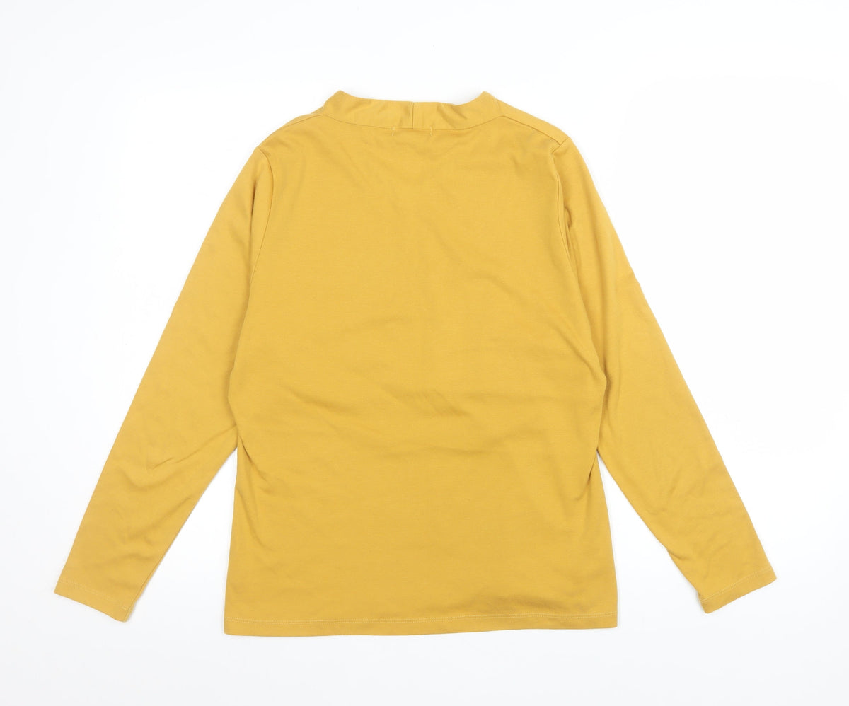 Womens UK Size L Freshwear Yellow Basic T-Shirt