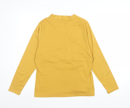 Womens UK Size L Freshwear Yellow Basic T-Shirt