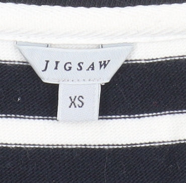 Womens UK Size XS Jigsaw Black Basic T-Shirt