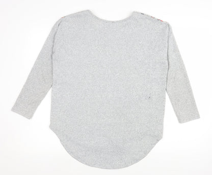 Womens UK Size 10 Izabel London Grey Pullover Sweatshirt